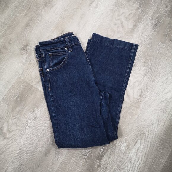 Calvin Klein Jeans Ladies Size 8 Dark Wash High Rise Bootcut Blue Jeans - Picture 8 of 12